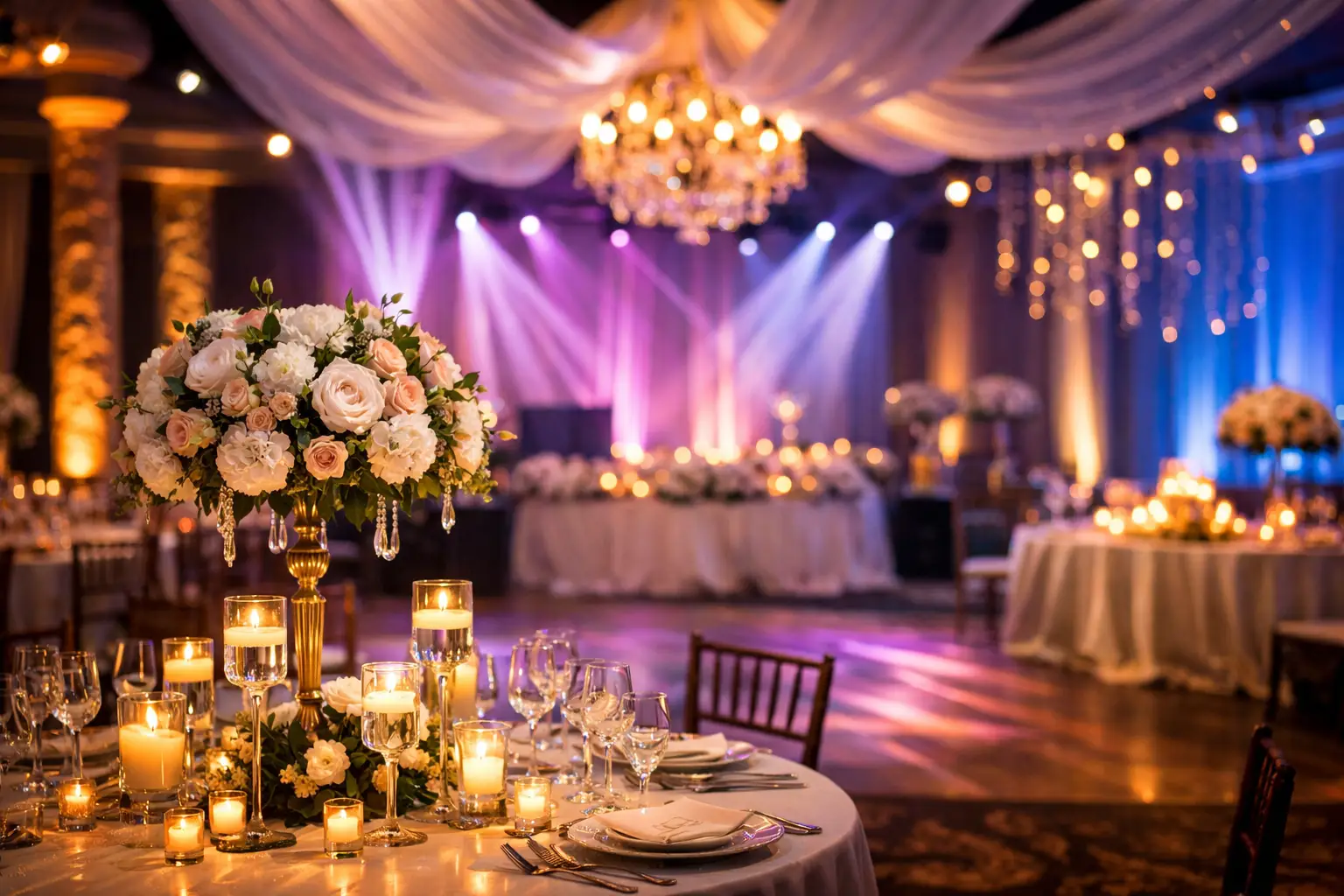 12 Wedding Uplighting Ideas for Reception Style