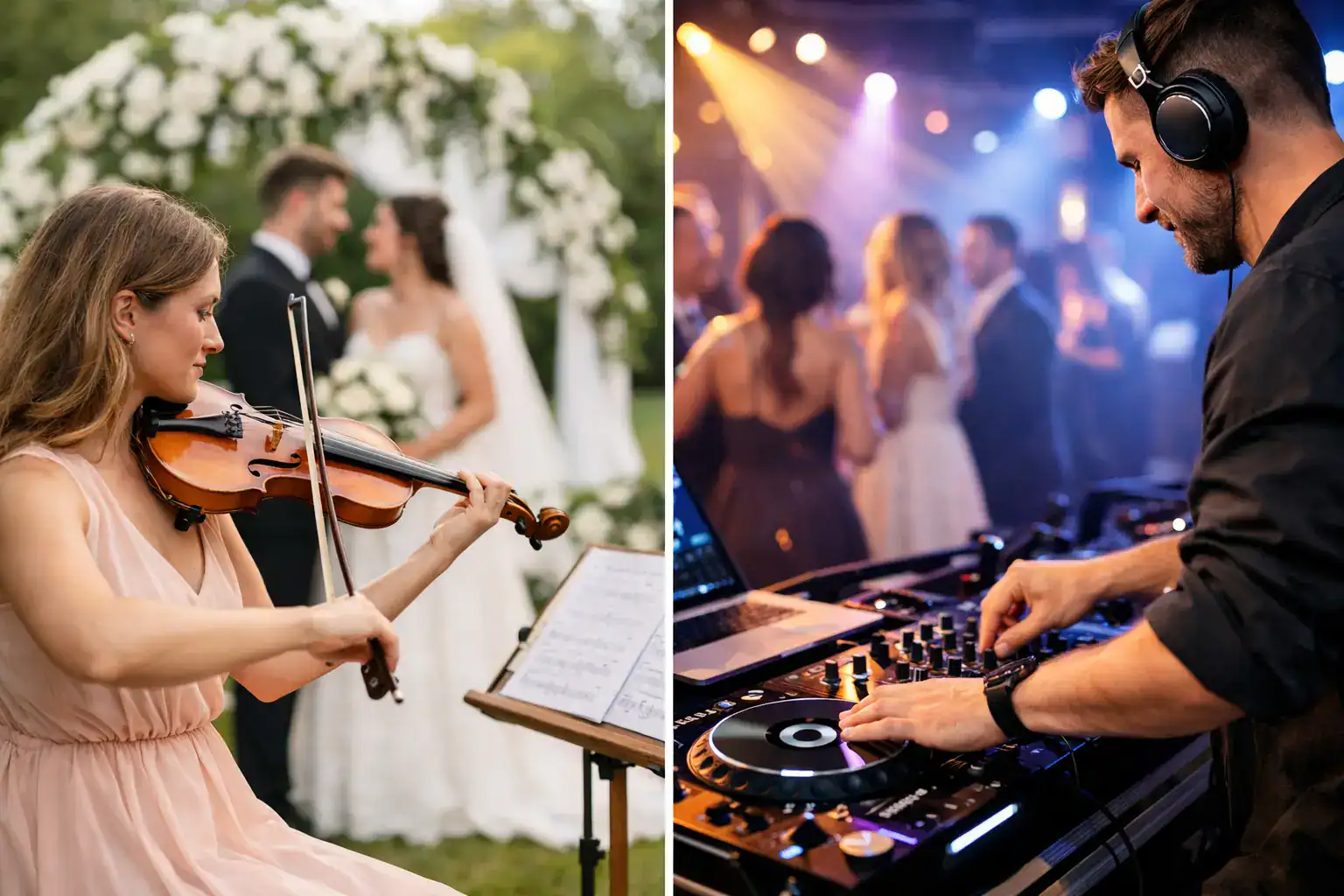 Ceremony Musician Versus DJ for Your Wedding